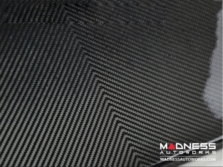 FIAT 500 Roof Spoiler Carbon Fiber ABARTH Style High Gloss Clear Coat Finish